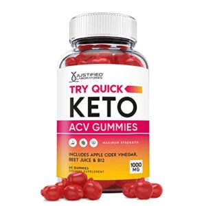justified laboratories try quick keto acv gummies 1000mg with pomegranate juice beet root b12 60 gummys