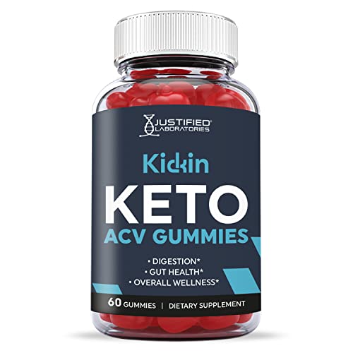 Justified Laboratories (10 Pack) Kickin Keto ACV Gummies 1000MG with Pomegranate Juice Beet Root B12 600 Gummys