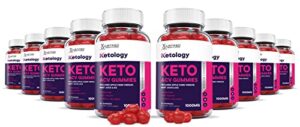 justified laboratories (10 pack) ketology keto acv gummies 1000mg with pomegranate juice beet root b12 600 gummys