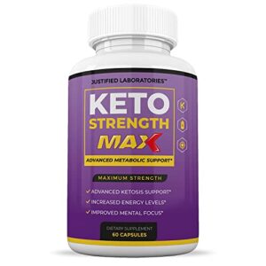 (5 Pack) Keto Strength Max 1200MG Pills Includes Apple Cider Vinegar goBHB Strong Exogenous Ketones Advanced Ketogenic Supplement Ketosis Support for Men Women 300 Capsules