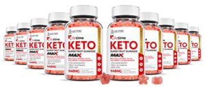 justified laboratories (10 pack) lifetime keto max gummies 448mg contains organic bamboo acai berry with pomegranate juice 600 gummys