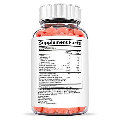 Justified Laboratories (10 Pack) Lifetime Keto Max Gummies 448MG Contains Organic Bamboo Acai Berry with Pomegranate Juice 600 Gummys