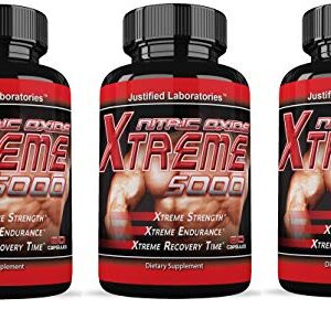 (3 Pack) Nitric Oxide Xtreme 5000 All Natural Advanced Men's Heath Formula 60 Capsules