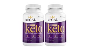(2 pack) regal keto, strong advanced formula 1300mg, made in the usa, (2 bottle pack), 60 day supply