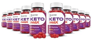 justified laboratories (10 pack) keto max acv gummies 1000mg with pomegranate juice beet root b12 600 gummys