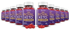 justified laboratories (10 pack) royal keto acv gummies 1000mg with pomegranate juice beet root b12 600 gummys