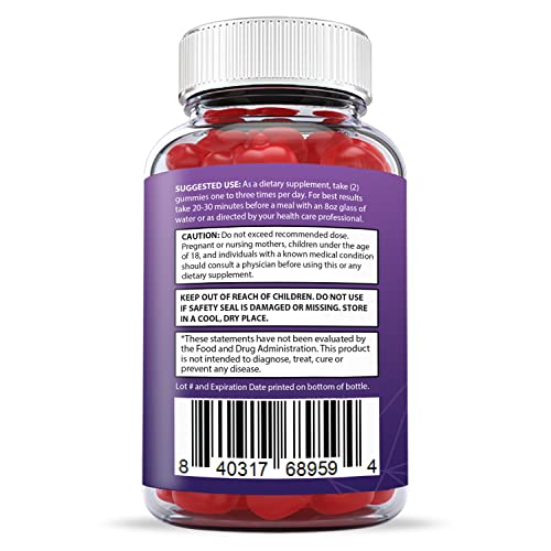 Justified Laboratories (10 Pack) Royal Keto ACV Gummies 1000MG with Pomegranate Juice Beet Root B12 600 Gummys