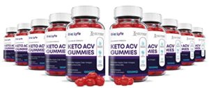 justified laboratories (10 pack) bio lyfe keto acv gummies 1000mg with pomegranate juice beet root b12 600 gummys