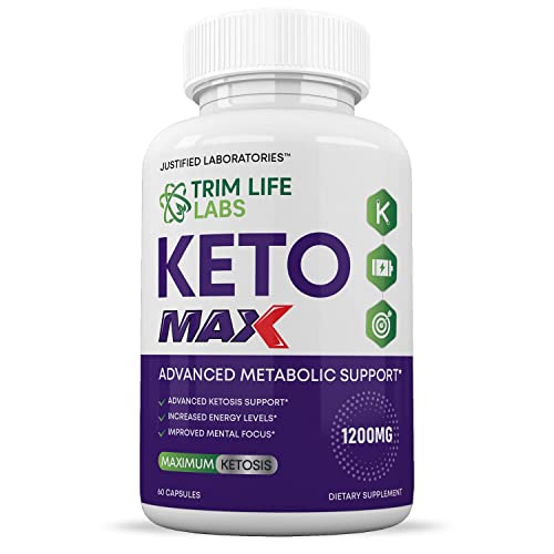 Trim Life Labs Keto Max 1200MG Pills Includes Apple Cider Vinegar goBHB Strong Exogenous Ketones Advanced Ketogenic Supplement Ketosis Support for Men Women 60 Capsules