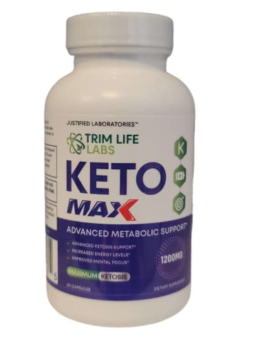 Trim Life Labs Keto Max 1200MG Pills Includes Apple Cider Vinegar goBHB Strong Exogenous Ketones Advanced Ketogenic Supplement Ketosis Support for Men Women 60 Capsules