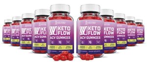 justified laboratories (10 pack) keto flow acv gummies 1000mg with pomegranate juice beet root b12 600 gummys