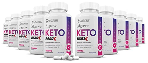 Justified Laboratories (10 Pack) Algarve Keto ACV Max Pills 1675 MG Formulated with Apple Cider Vinegar Keto Support Blend 600 Capsules