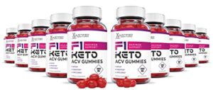 justified laboratories (10 pack) f1 keto acv gummies 1000mg with pomegranate juice beet root b12 600 ketos gummys