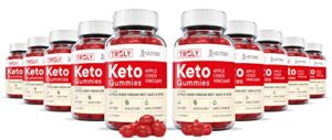 justified laboratories (10 pack) truly keto acv gummies 1000mg with pomegranate juice beet root b12 600 gummys