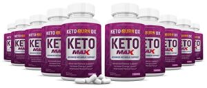 (10 pack) keto burn dx max pills 1200mg includes includes apple cider vinegar gobhb exogenous ketones advanced ketosis support for men women 600 capsules