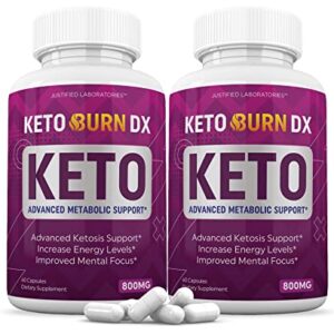 (2 Pack) Keto Burn DX Pills 800MG Includes Apple Cider Vinegar goBHB Exogenous Ketones Advanced Ketosis Support for Men Women 120 Capsules