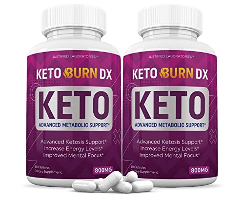 (2 Pack) Keto Burn DX Pills 800MG Includes Apple Cider Vinegar goBHB Exogenous Ketones Advanced Ketosis Support for Men Women 120 Capsules