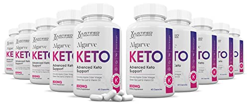 Justified Laboratories (10 Pack) Algarve Keto ACV Pills 1275MG Formulated with Apple Cider Vinegar Keto Support Blend 600 Capsules