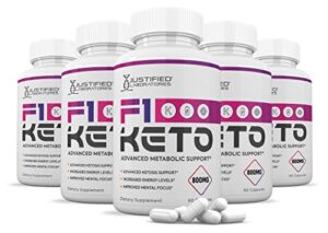 (5 pack) f1 keto now 800mg includes gobhb exogenous ketones advanced ketosis support for men women 300 capsules