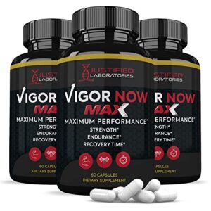 (3 Pack) Vigor Now Max 1600MG All Natural Advanced Men's Health Formula 180 Capsules