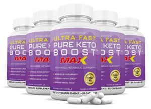 ultra fast pure keto boost max 1200mg keto pills advanced bhb ketogenic supplement exogenous ketones ketosis for men women 60 capsules 5 bottle