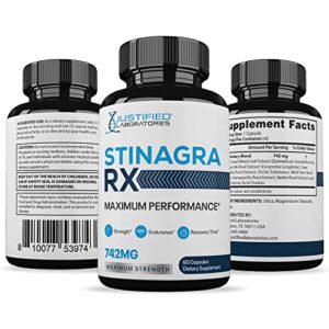 (5 Pack) Stinagra RX 742mg All Natural Advanced Men's Health Formula 300 Capsules