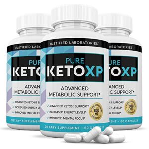 pure keto xp pills advanced bhb ketogenic supplement exogenous ketones ketosis for men women 60 capsules 3 bottles