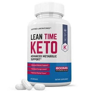 lean time keto pills includes apple cider vinegar gobhb exogenous ketones advanced ketogenic supplement ketosis support for men women 60 capsules