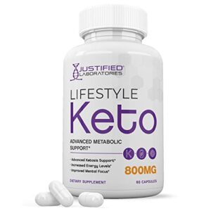 lifestyle keto pills 800mg includes patented gobhb® exogenous ketones advanced ketosis support for men women 60 capsules