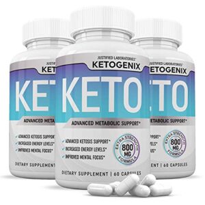 ketogenix keto pills ketogenic supplement includes gobhb exogenous ketones advanced ketosis support for men women 180 capsules 3 bottles