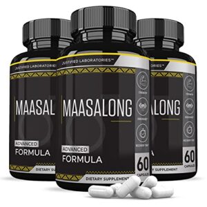 (3 pack) maasalong all natural advanced men’s health masalong formula 180 capsules
