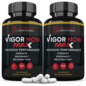 (2 pack) vigor now max 1600mg all natural advanced men’s health formula 120 capsules