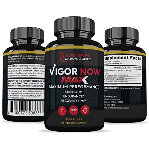 (2 Pack) Vigor Now Max 1600MG All Natural Advanced Men's Health Formula 120 Capsules