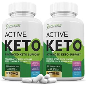 Justified Laboratories (2 Pack) Active Keto Max ACV Pills 1275MG Formulated with Apple Cider Vinegar Keto Support Blend 102 Capsules