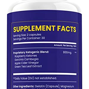 (3 Pack) Extra Burn Keto Pills, Advanced Ketogenic Formula (180 Capsules)