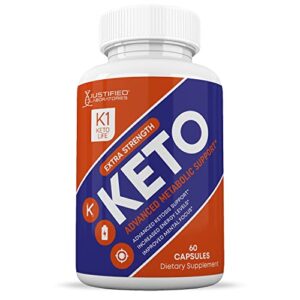 (5 Pack) K1 Keto Life Pills 800MG Includes Patented goBHB® Exogenous Ketones Advanced Ketosis Support for Men Women 300 Capsules