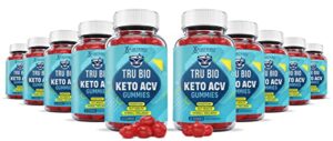 justified laboratories (10 pack) tru bio keto gummies 1000mg acv with pomegranate juice beet root b12 600 gummys