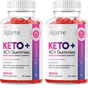 (2 Pack) Algarve Keto ACV Gummies - Advanced Formula Algarve Keto Apple Cider Vinegar Gummies (120 Gummies)