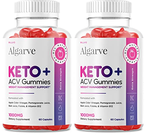 (2 Pack) Algarve Keto ACV Gummies - Advanced Formula Algarve Keto Apple Cider Vinegar Gummies (120 Gummies)