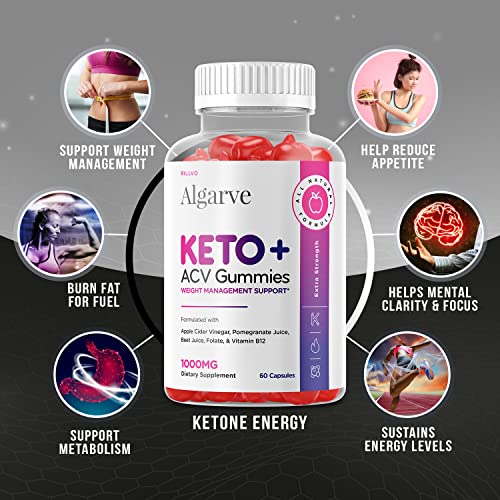 (2 Pack) Algarve Keto ACV Gummies - Advanced Formula Algarve Keto Apple Cider Vinegar Gummies (120 Gummies)