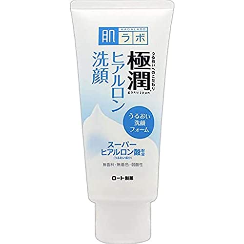 Hada Labo Rohto Gokujun Hyaluronic Face Wash - 100g, White, 3.52 Ounce (Pack of 1)