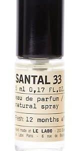 1x Le Labo Santal 33 EDP 5 ml 0.16 oz Glass Mini Travel Size Refillable