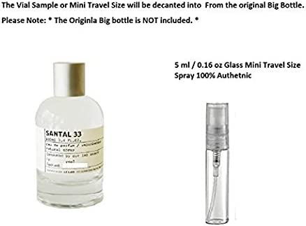 1x Le Labo Santal 33 EDP 5 ml 0.16 oz Glass Mini Travel Size Refillable