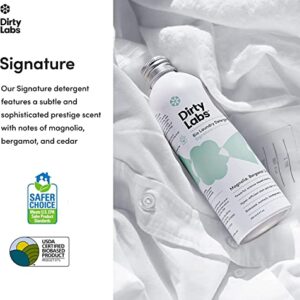 Dirty Labs | Signature Scent | Bio-Liquid Laundry Detergent | 32 Loads (8.6 fl oz) | Hyper-Concentrated | High Efficiency & Standard Machine Washing | Nontoxic, Biodegradable | Stain & Odor Removal