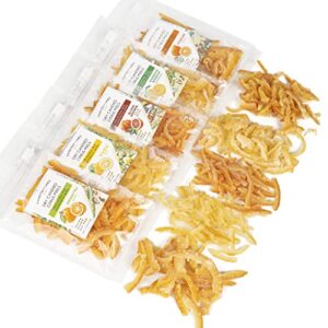 Dry Candied Japanese Citrus Peels - Variety Pack (Yuzu, Amanatsu, Iyokan, Kawachi Bankan & Blood Orange), 5.11 oz