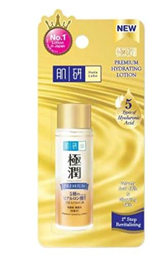 HADA LABO Premium Hydrating Lotion 30ml-with Smooth bounciness, and Help Skin Absorb Rest