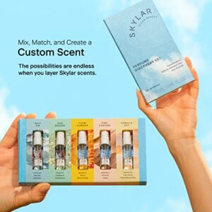 Skylar Eau de Parfum Discovery Set: Clean Perfume Samples for Women & Men - Mini Perfume Set, Mini Perfumes for Women, Fragrance Sets - Hypoallergenic & Vegan - 5x1.5mL Fresh Perfume Samples