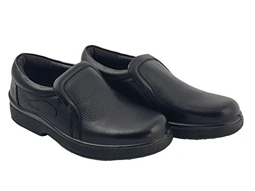 Labo Pro Reactive Men's Upper Leather Oil Resistant,Slip Resistant Kitchen Shoes Slip on 2228LP-BLACK-9.5