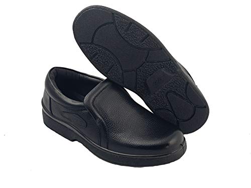 Labo Pro Reactive Men's Upper Leather Oil Resistant,Slip Resistant Kitchen Shoes Slip on 2228LP-BLACK-9.5